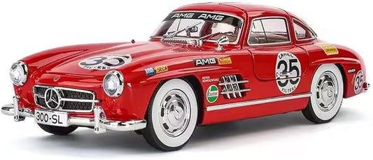 FEXXA 1:24 Scale MER-CEDES Ben-Z 300SL Die-Cast Metal Car Sport Car Openable Doors Light and Sound, Pull Back Function Indoor Outdoor