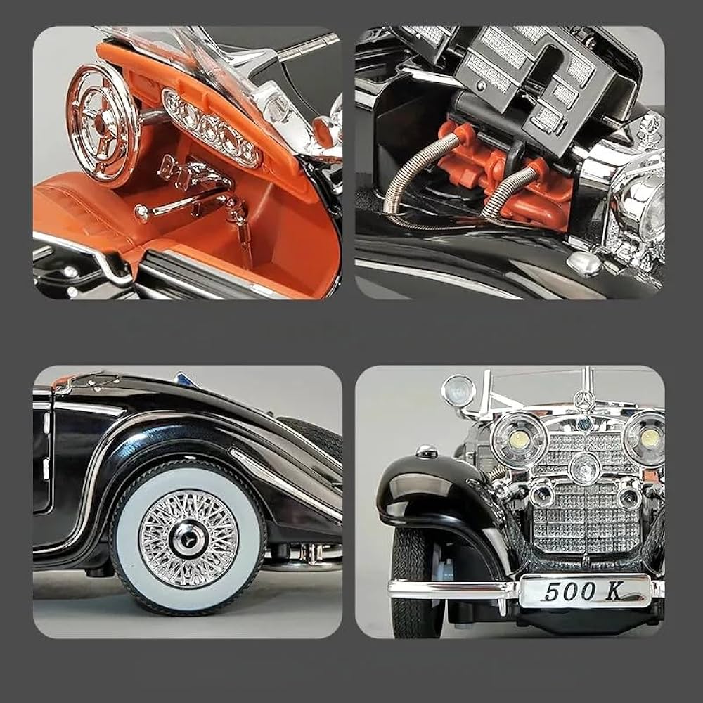 Mercedes Benz 1936 500K Classic Vintage Alloy Diecast Car (1:24)