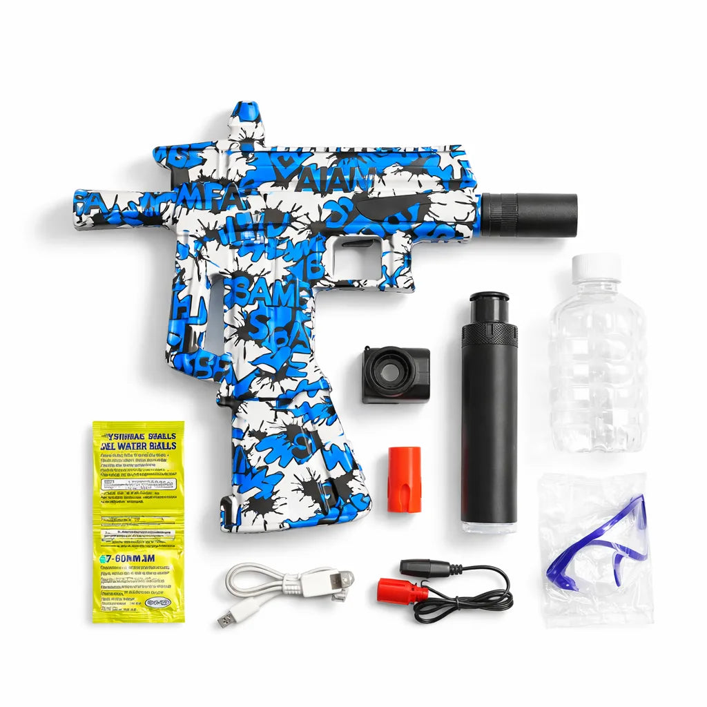 Electric Water Ball Gel Blaster Gun with Silencer & LED Light)