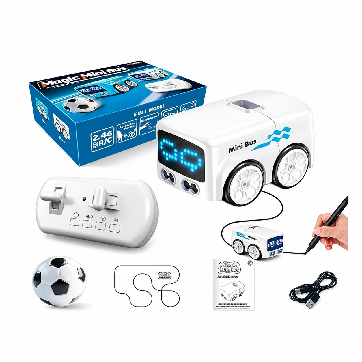 5-in-1 Magic Mini Smart RC Bus