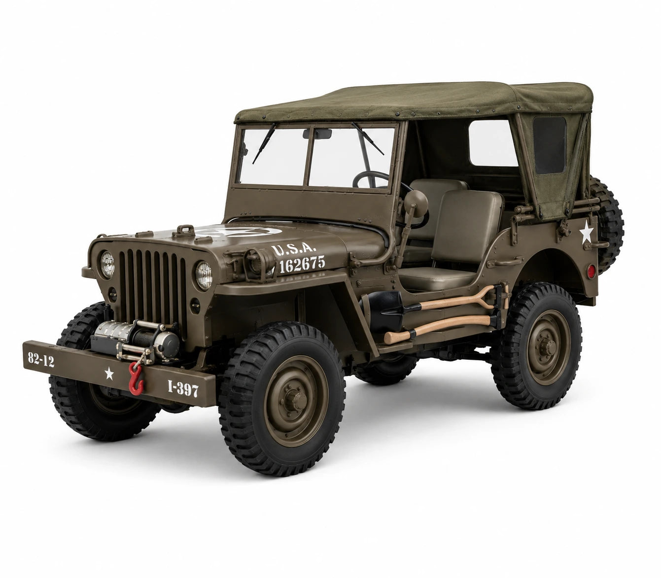 Original Willys Military RC Jeep with Canvas Cover & Winch
