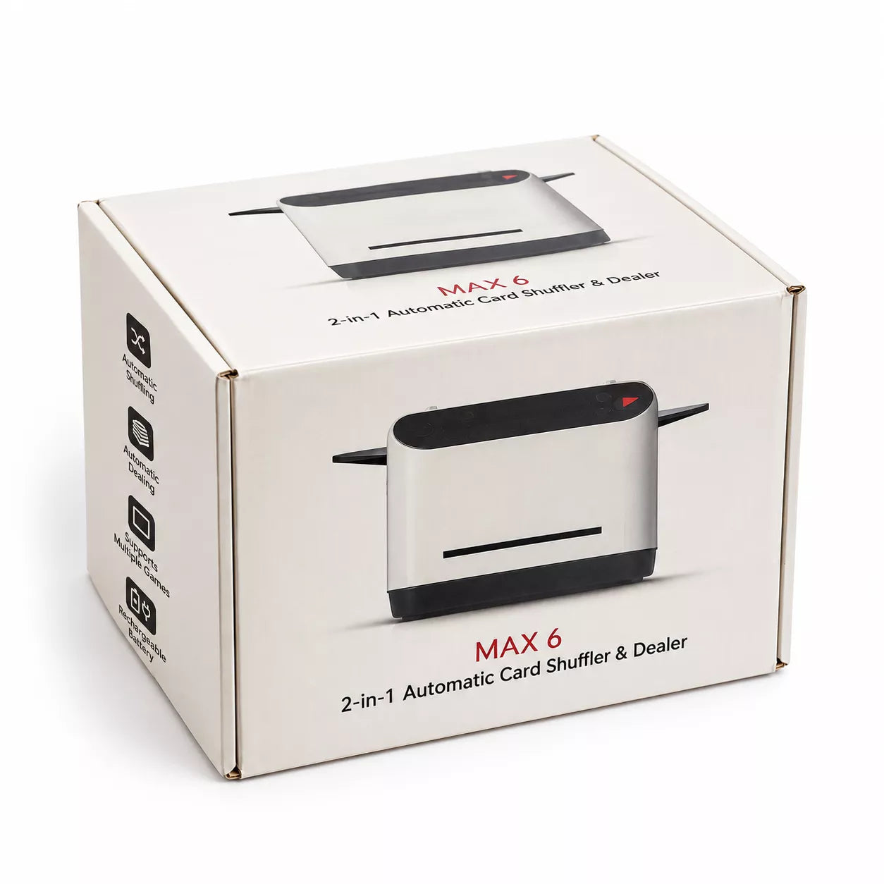 Card Distribution Machine | 2-in-1 Automatic Card Shuffler & Dealer | 360° Rotating, 2–8 Players