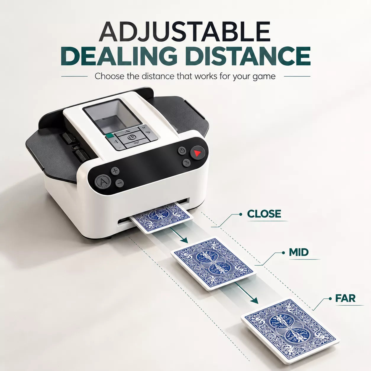 Card Distribution Machine | 2-in-1 Automatic Card Shuffler & Dealer | 360° Rotating, 2–8 Players
