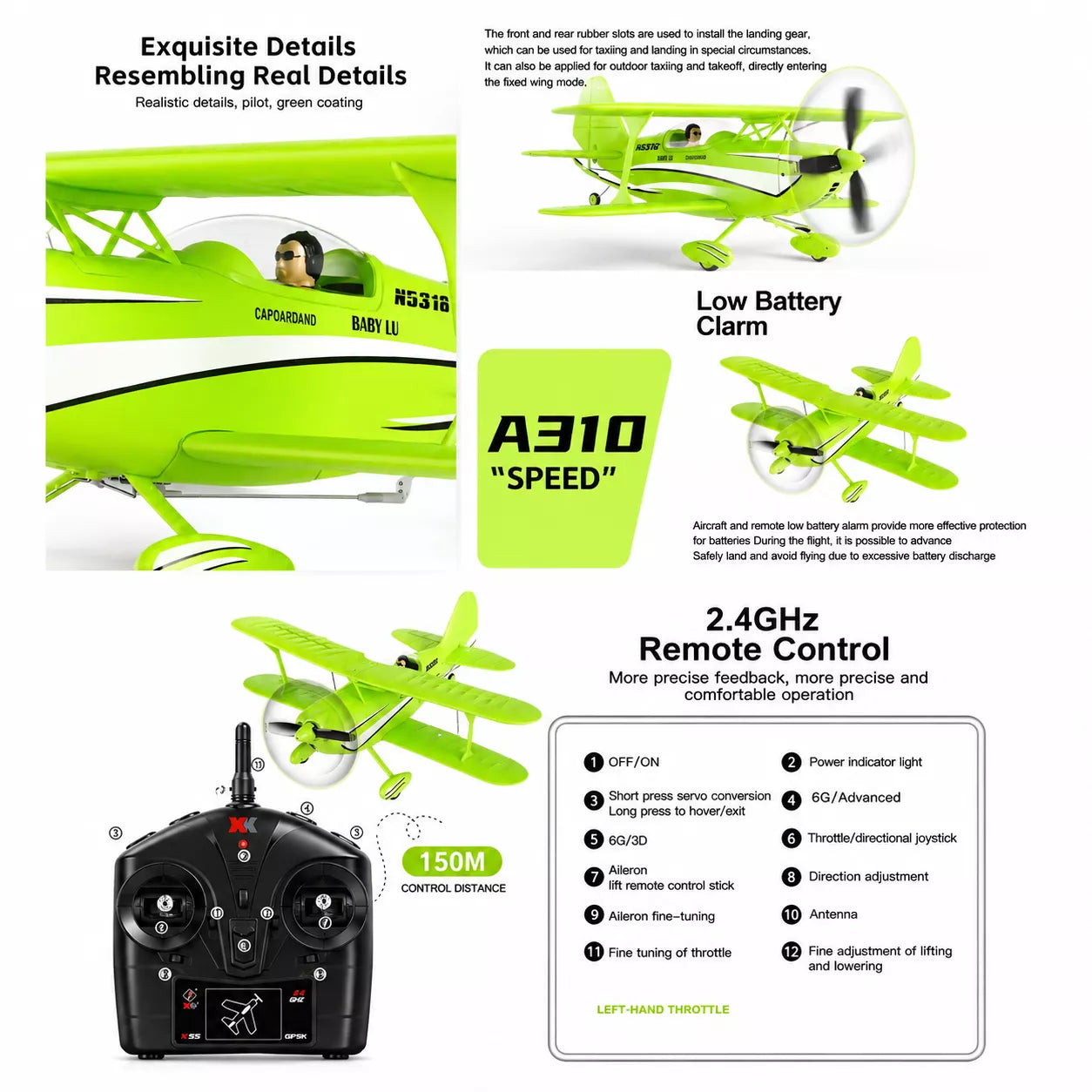 A310 Brushless RC Airplane | 3D & 6G Gyro Flight