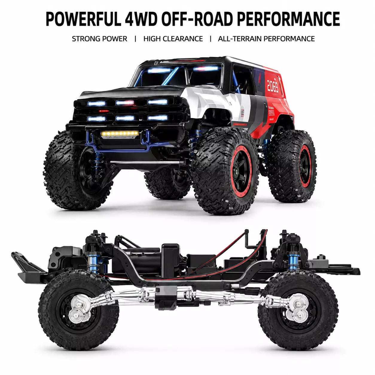 MJXRC H12P 1:12 Ford Bronco Baja 1000 Officially Licensed 4WD Brushless RC Crawler