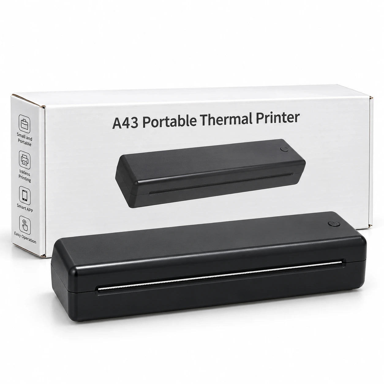 A43 Portable A4 Thermal Printer | Wireless Inkless Document Printer