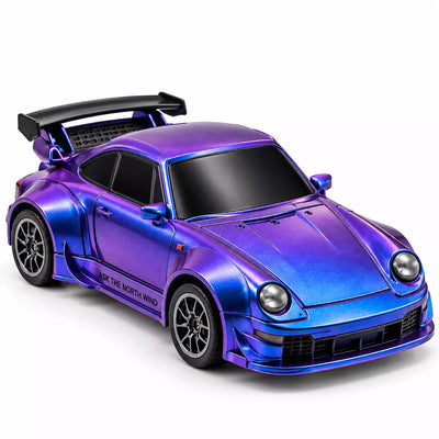 Porsche Gradient Purple RC Drift Racing Car | 1:43 Scale, 4WD, LED Lights & Remote Control
