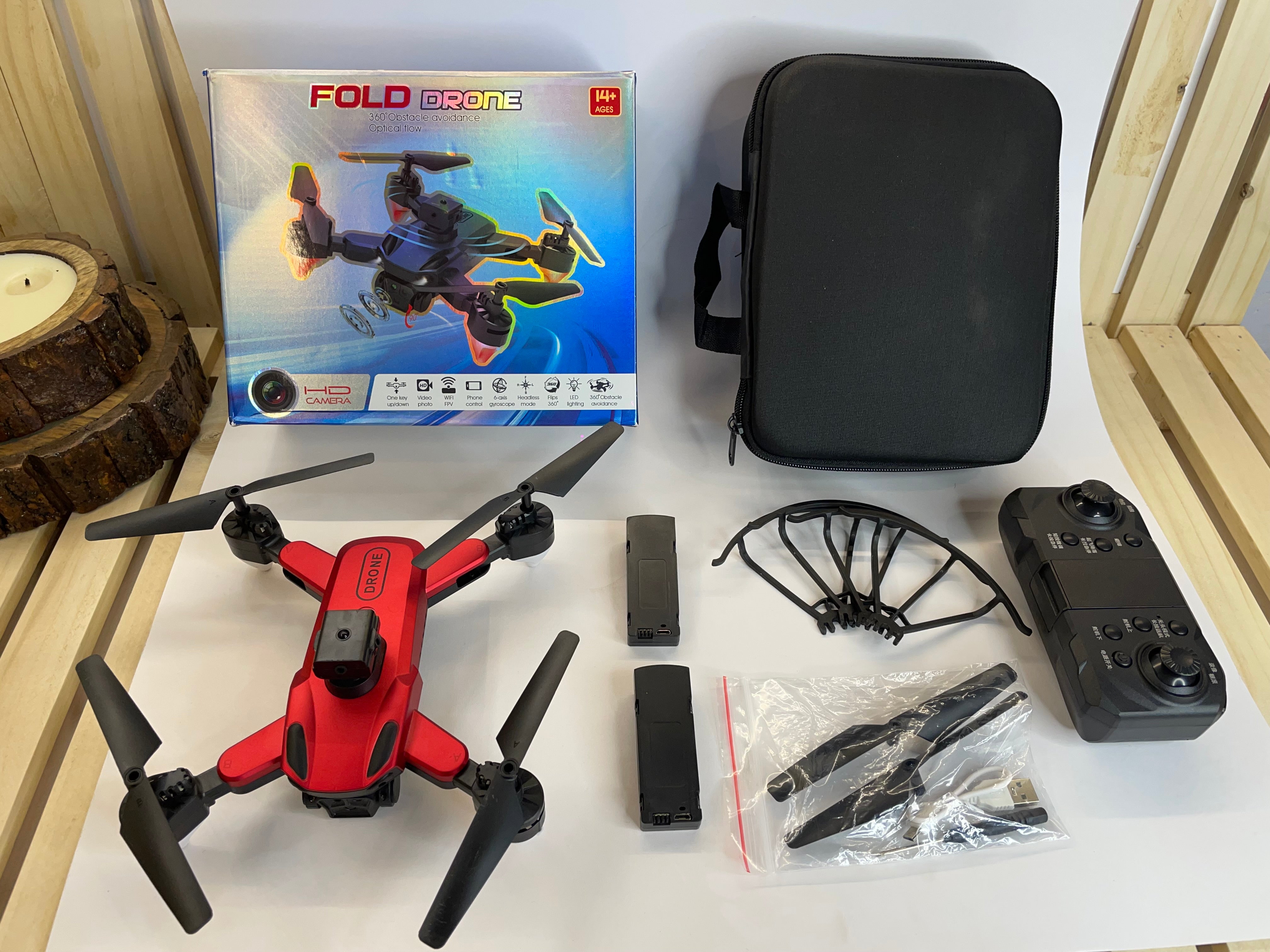 Gimble drone (fold drone)