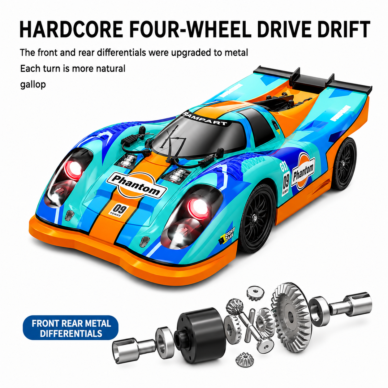 Phantom Pro 09 TopGear 4WD Brushless RC Car- 70KM/H Hobby Grade