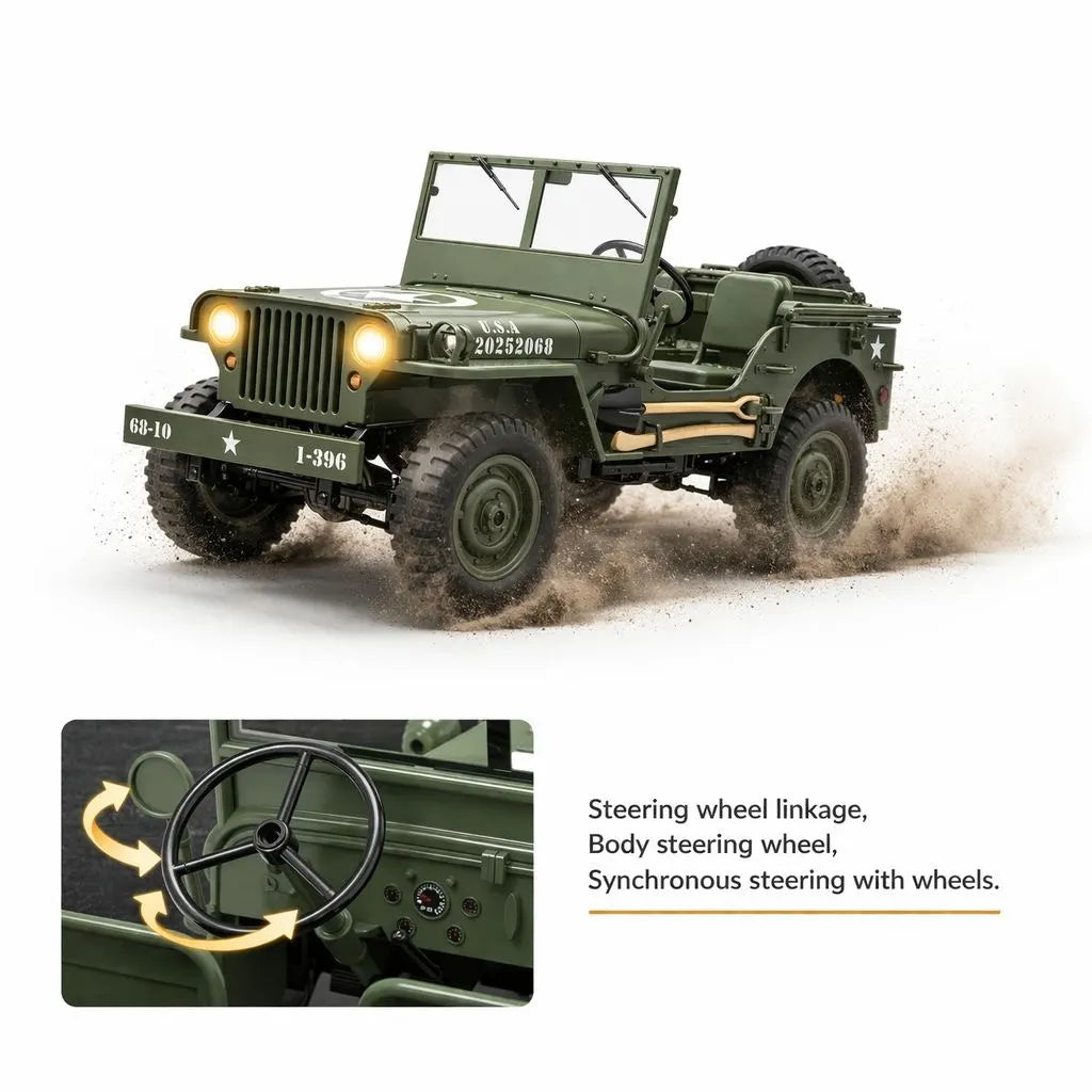 Original Willys Military RC Jeep with Canvas Cover & Winch