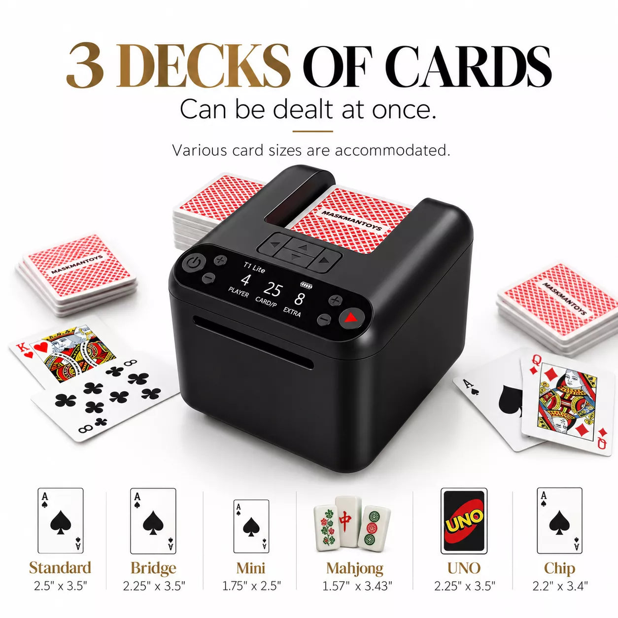 Card Distribution Machine | Automatic Card Dealer for 1–3 Decks & Up to 12 Players