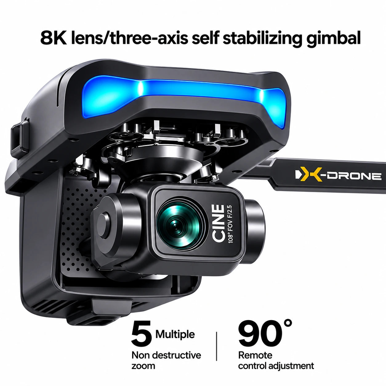 L3 Max GPS Drone with 3-Axis Gimbal Camera, 8K UHD Camera, Screen Remote Controller & Obstacle Avoidance