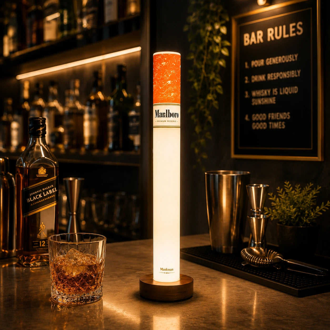 Cigarette LED Lamp with Wireless Remote (35 cm)