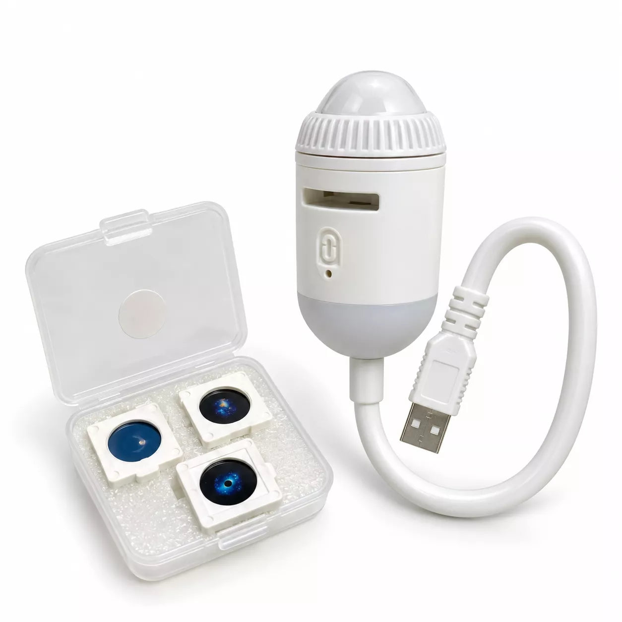 USB Starry Sky Projector with 3 Projection Chips | Moon, Galaxy & Black Hole Night Light