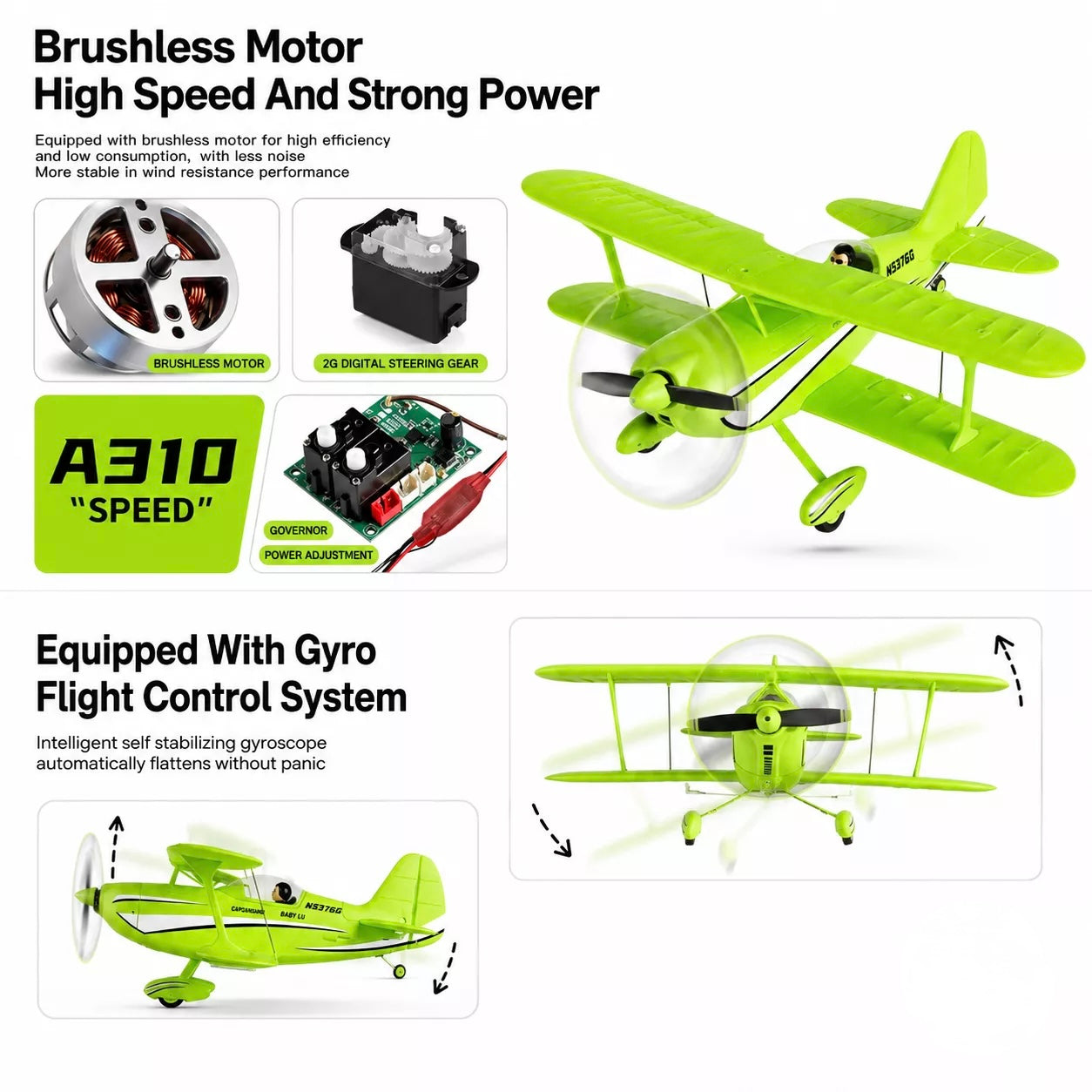 A310 Brushless RC Airplane | 3D & 6G Gyro Flight