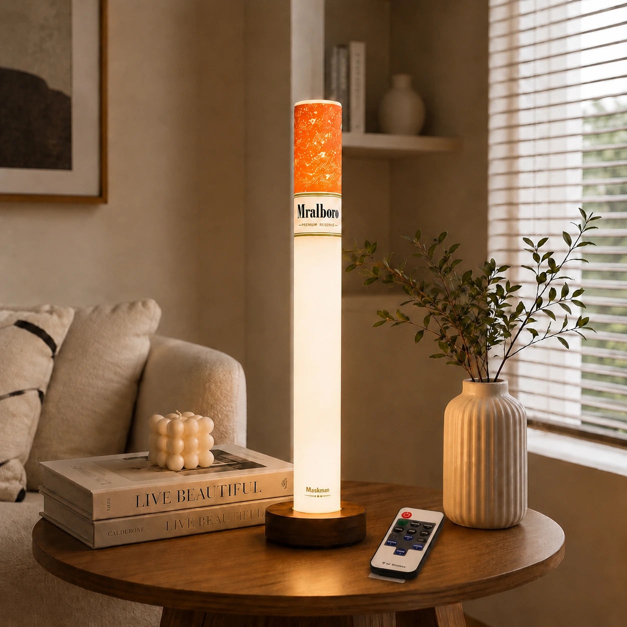Cigarette LED Lamp with Wireless Remote (35 cm)