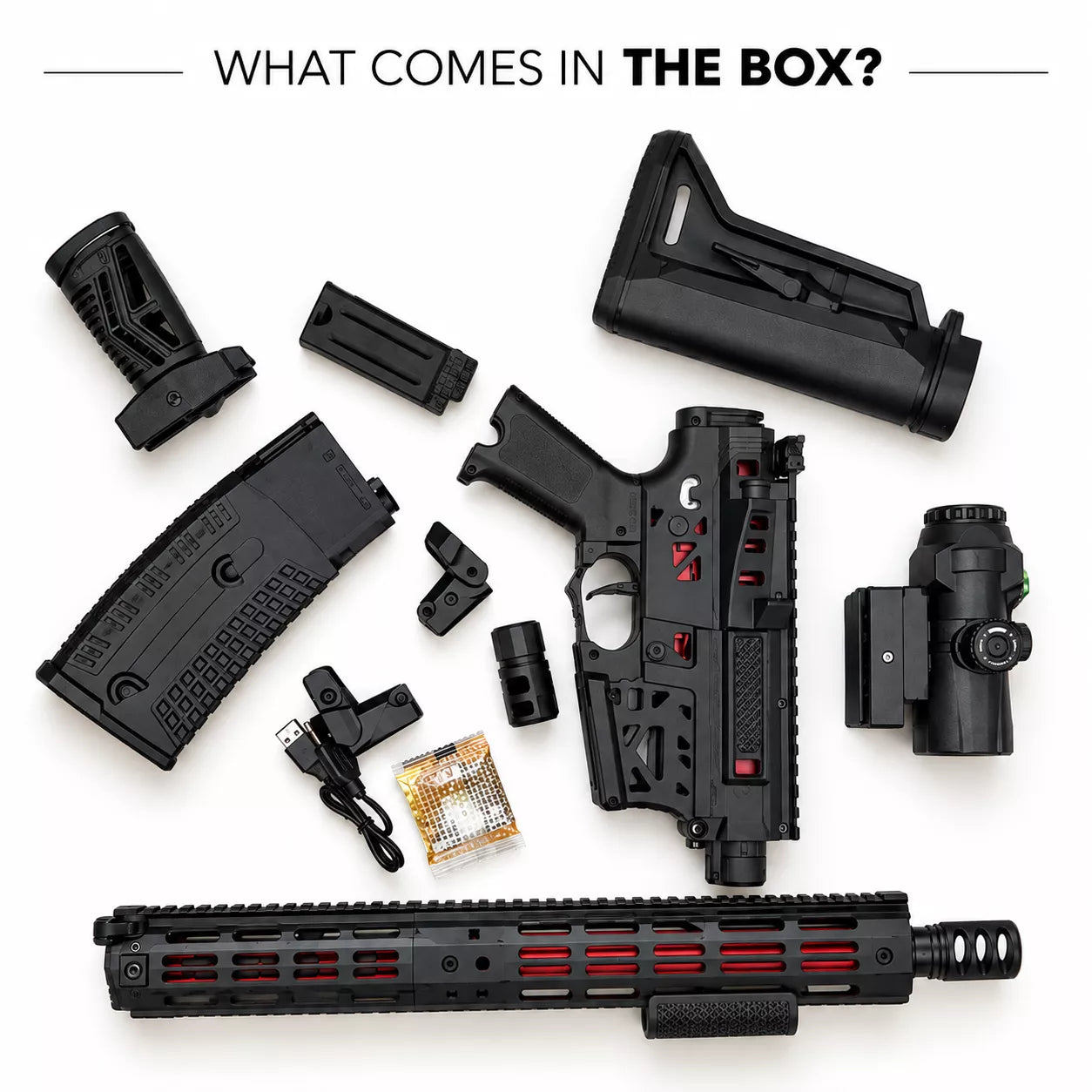 N4 Style Electric Gel Blaster Toy | Semi & Full Auto, Adjustable Stock & 20-25m Range