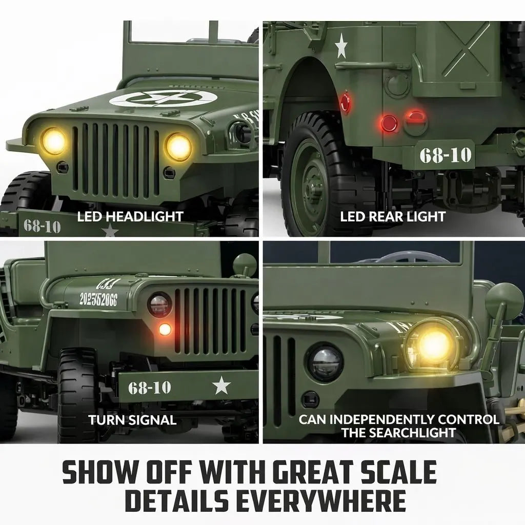 Original Willys Military RC Jeep with Canvas Cover & Winch