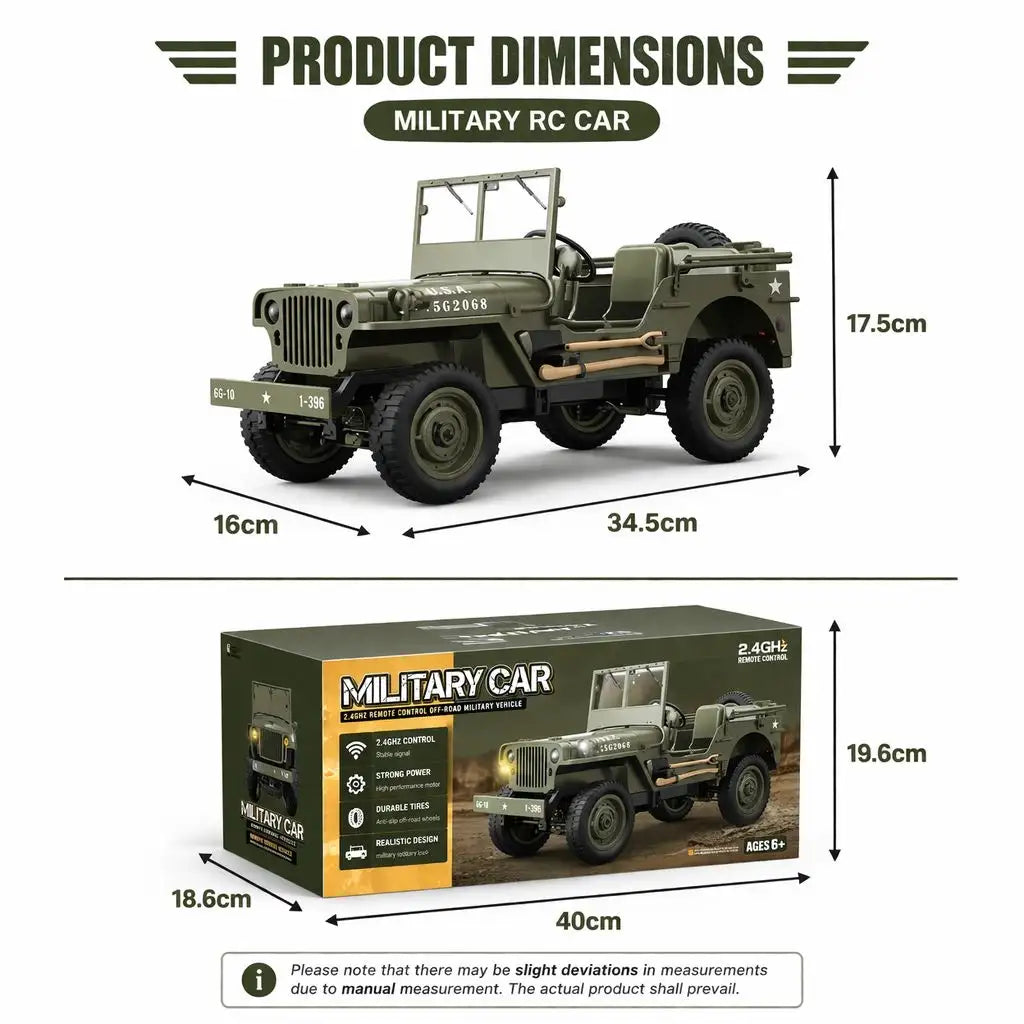 Original Willys Military RC Jeep with Canvas Cover & Winch
