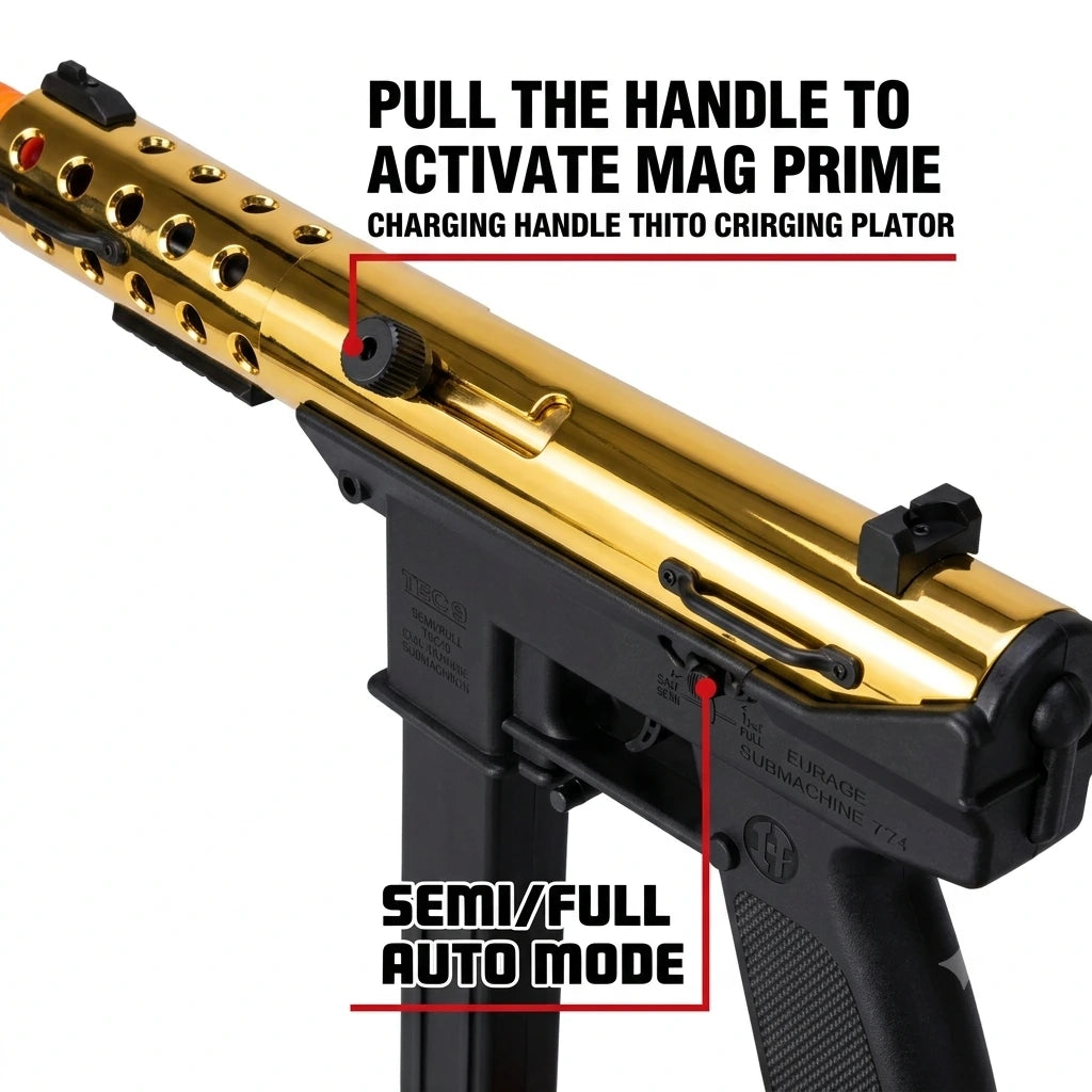 Tec-9 Electric Gel Blaster Gun in india Hobby Grade