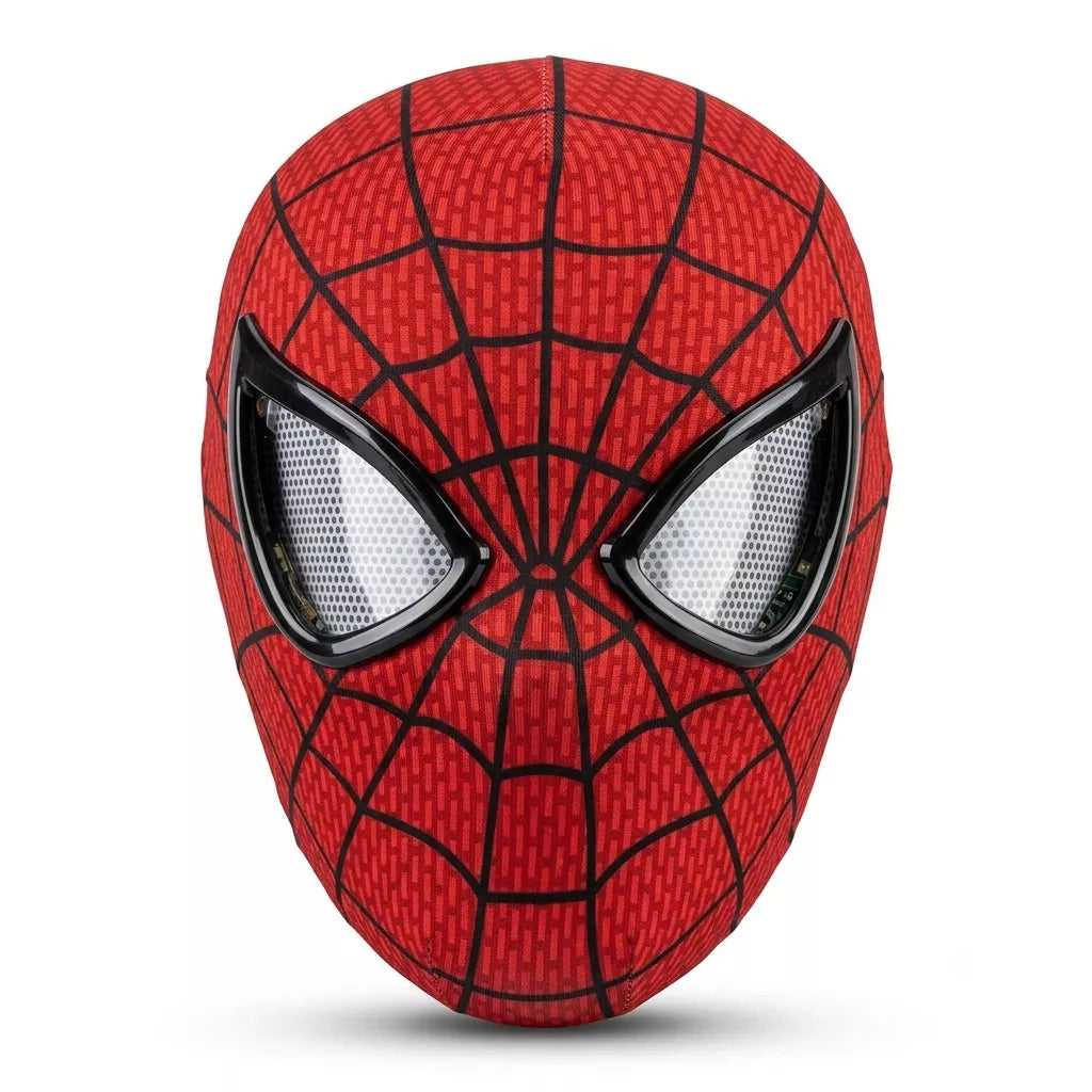 Spider-Man LED Mask with Ring Controller | USB Rechargeable Light-Up Eye Mask for Cosplay & Reels