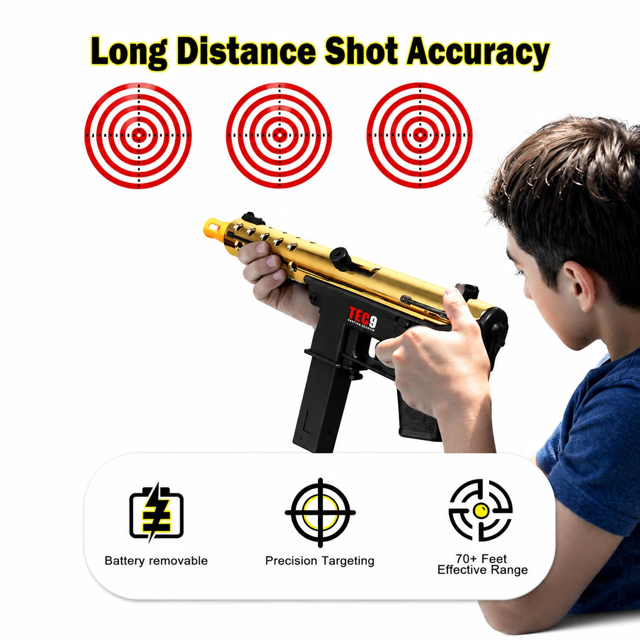 Tec-9 Electric Gel Blaster Gun in india Hobby Grade