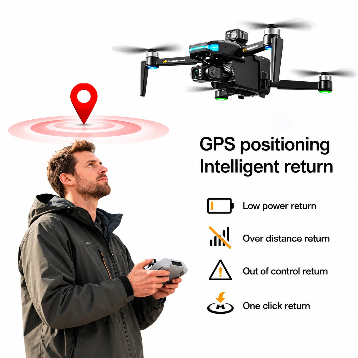 L3 Max GPS Drone with 3-Axis Gimbal Camera, 8K UHD Camera, Screen Remote Controller & Obstacle Avoidance