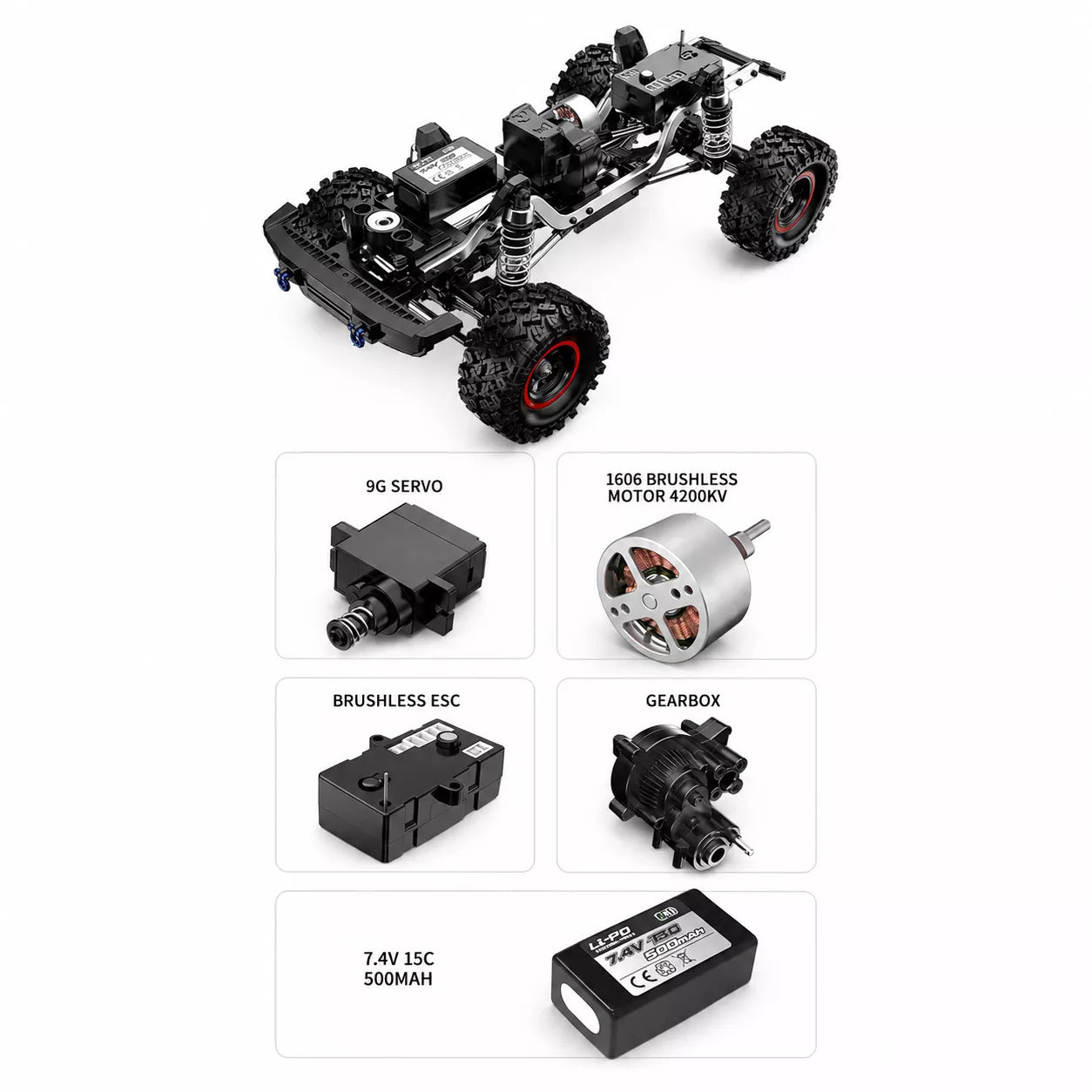 MJX Hyper Go H18P 1:18 Ford Bronco R Brushless 4WD RC Rock Crawler