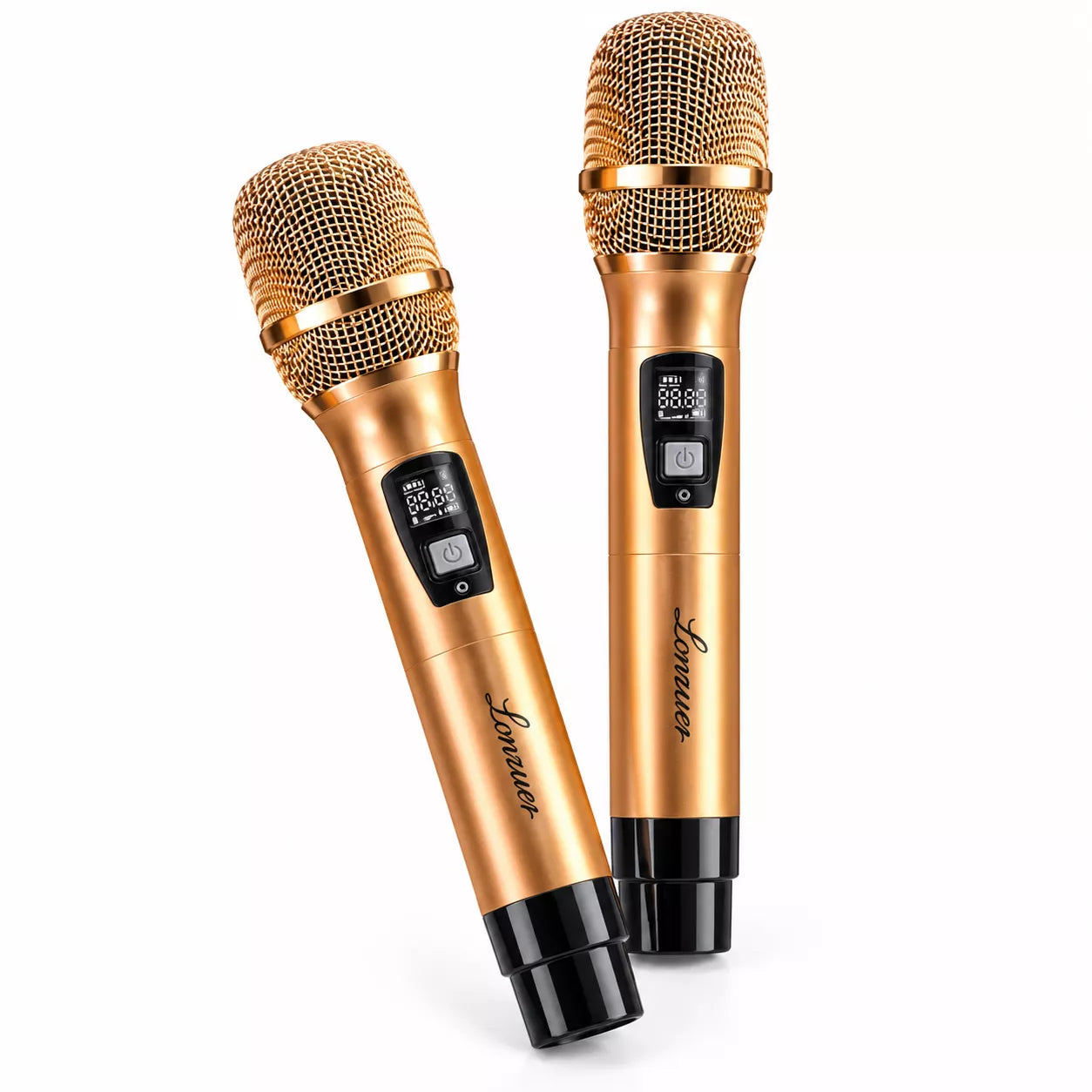 Lonzuer Running 100W Peak Power Bluetooth Speaker with 2 Wireless Microphones | 10,000mAh Battery