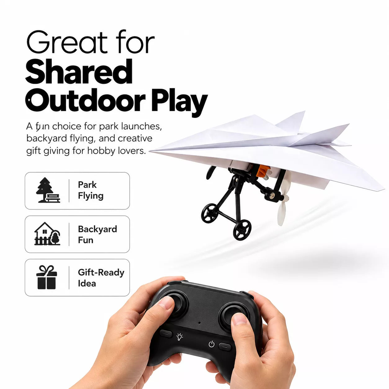 RC Paper Airplane Kit | DIY Remote Control Electric Paper Plane with Dual Propellers
