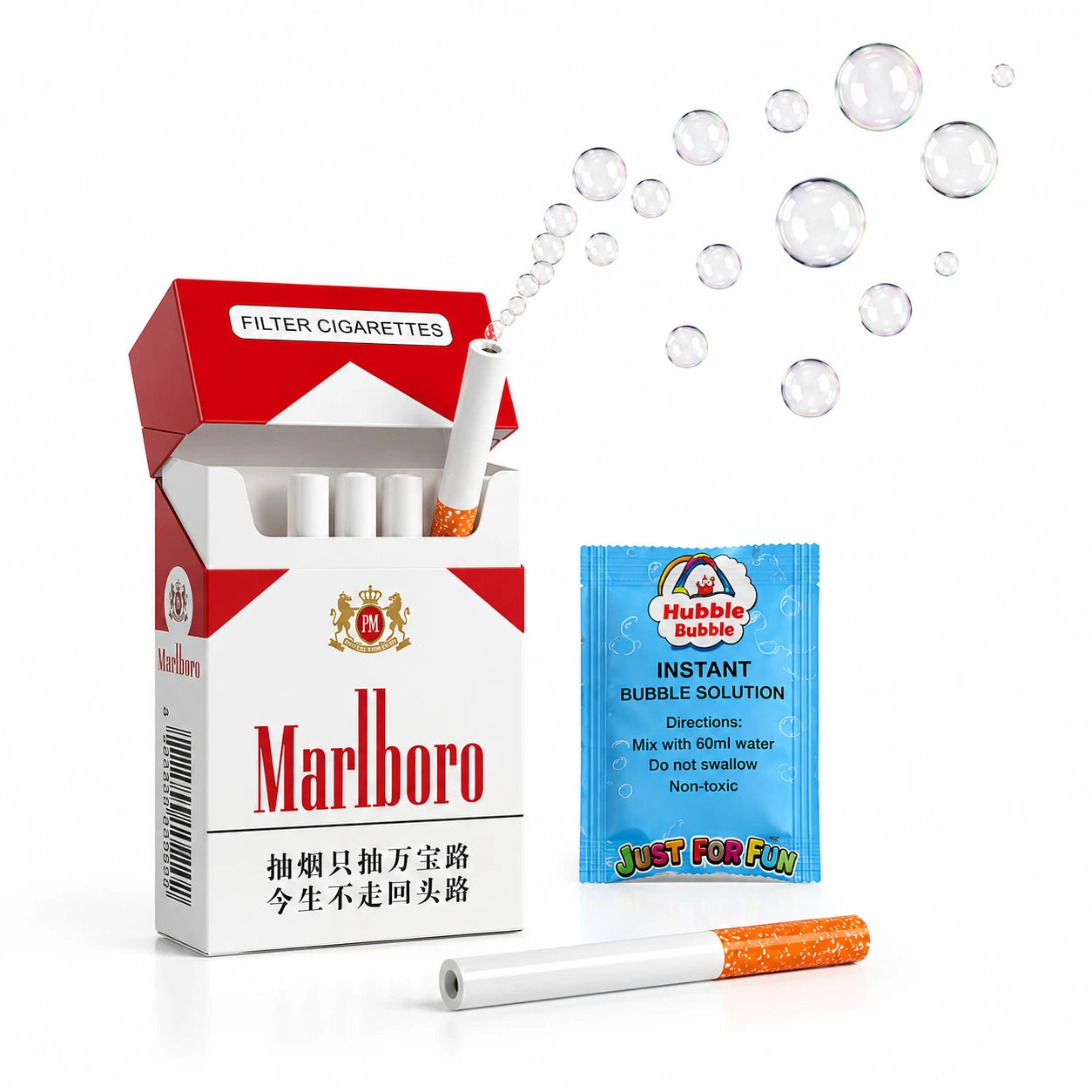 Bubble Cigarette Blower | 2 Sticks with Case