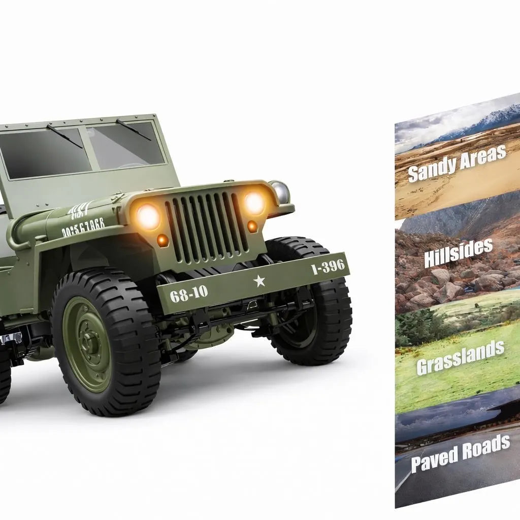 Original Willys Military RC Jeep with Canvas Cover & Winch