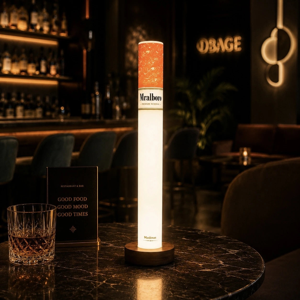 Cigarette LED Lamp with Wireless Remote (35 cm)
