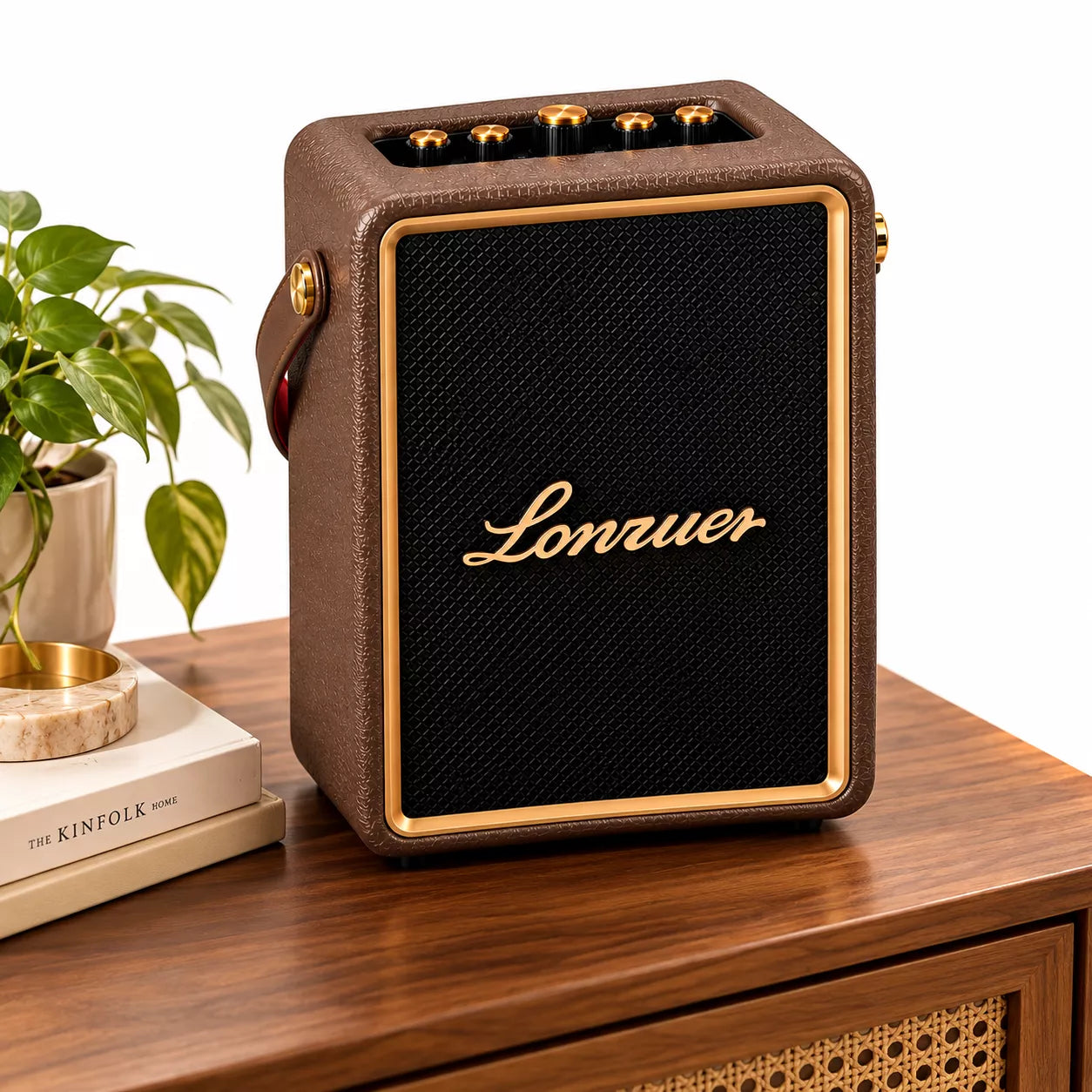 Lonzuer Running 100W Peak Power Bluetooth Speaker with 2 Wireless Microphones | 10,000mAh Battery