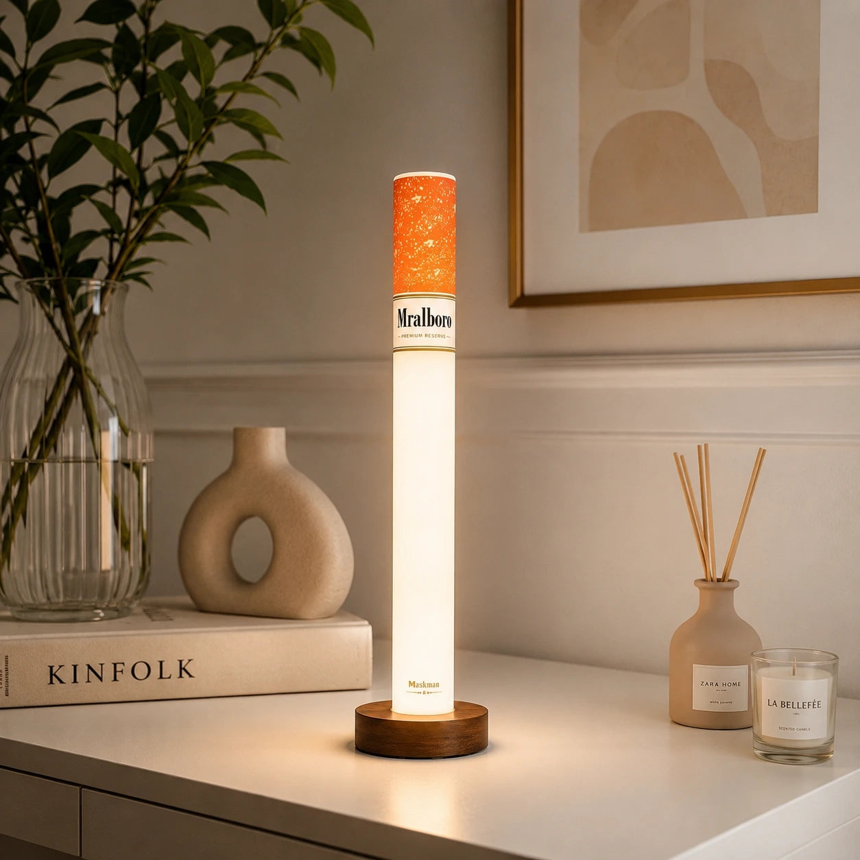 Cigarette LED Lamp with Wireless Remote (35 cm)