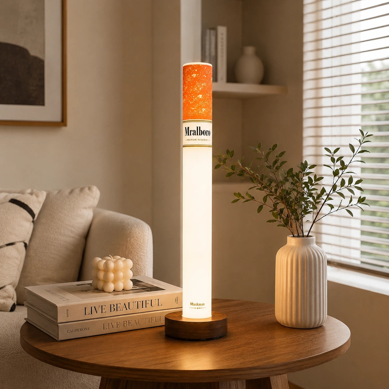 Cigarette LED Lamp with Wireless Remote (35 cm)