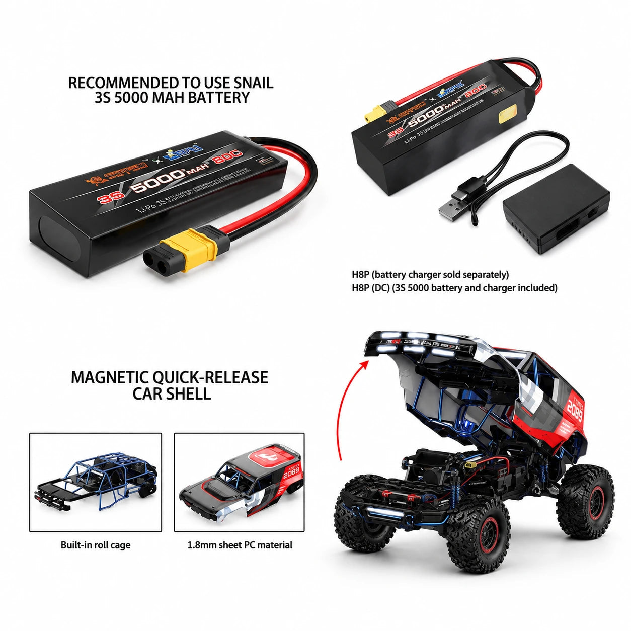 MJX Hyper Go H18P 1:18 Ford Bronco R Brushless 4WD RC Rock Crawler