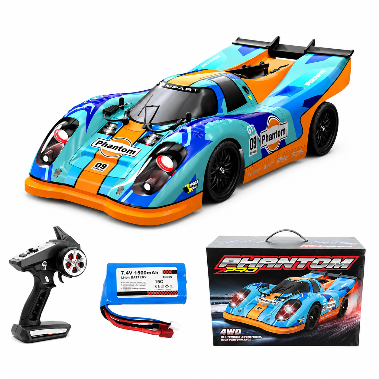 Phantom Pro 09 TopGear 4WD Brushless RC Car- 70KM/H Hobby Grade