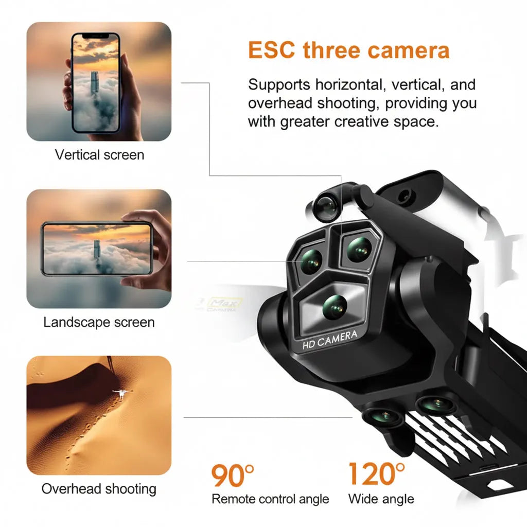 K10 Max 5-Camera Gimbal Drone (4K HD)