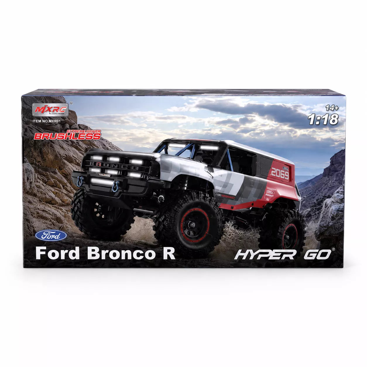 MJX Hyper Go H18P 1:18 Ford Bronco R Brushless 4WD RC Rock Crawler