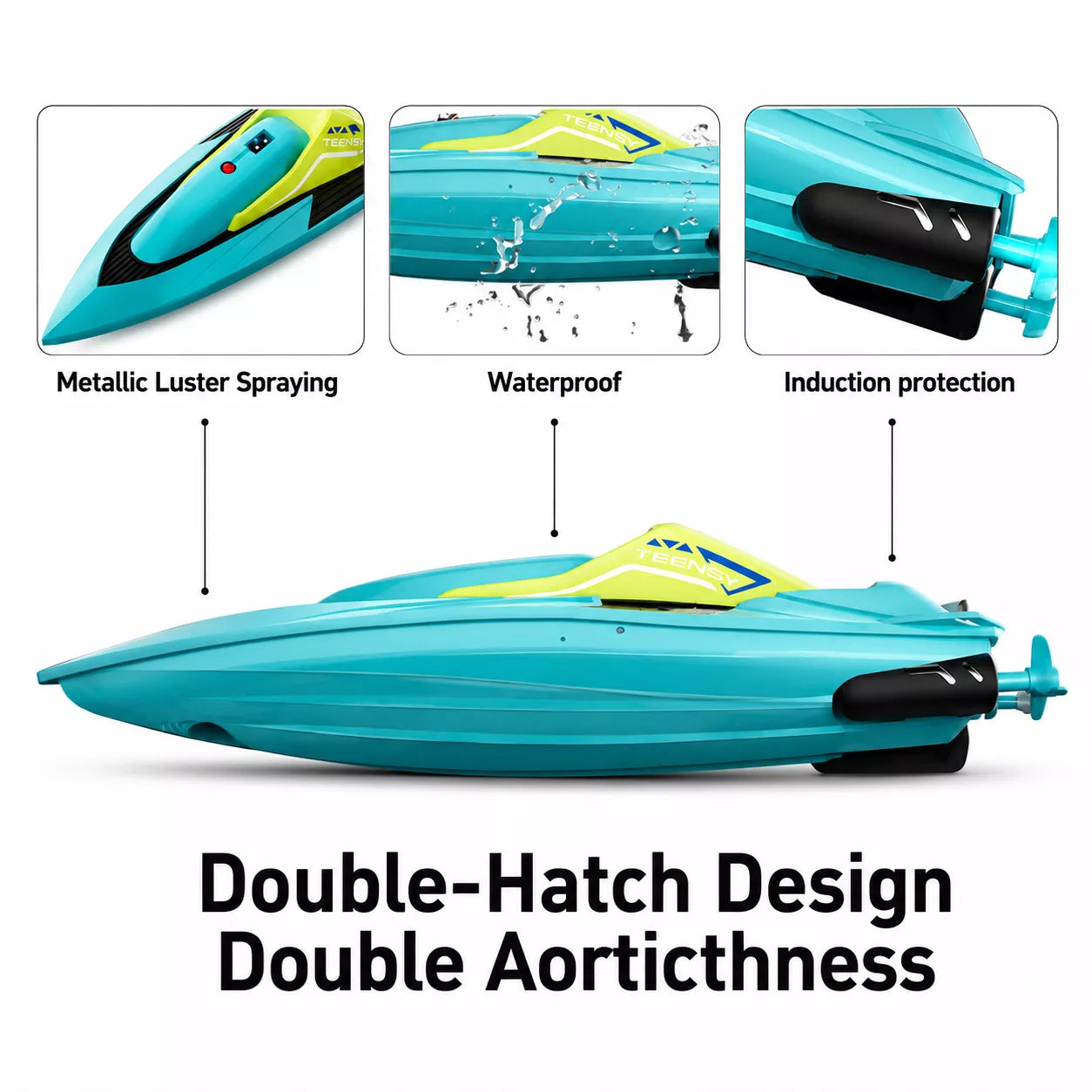 4DRC Teensy V Mini RC Boat | 10cm World’s Smallest Racing Boat