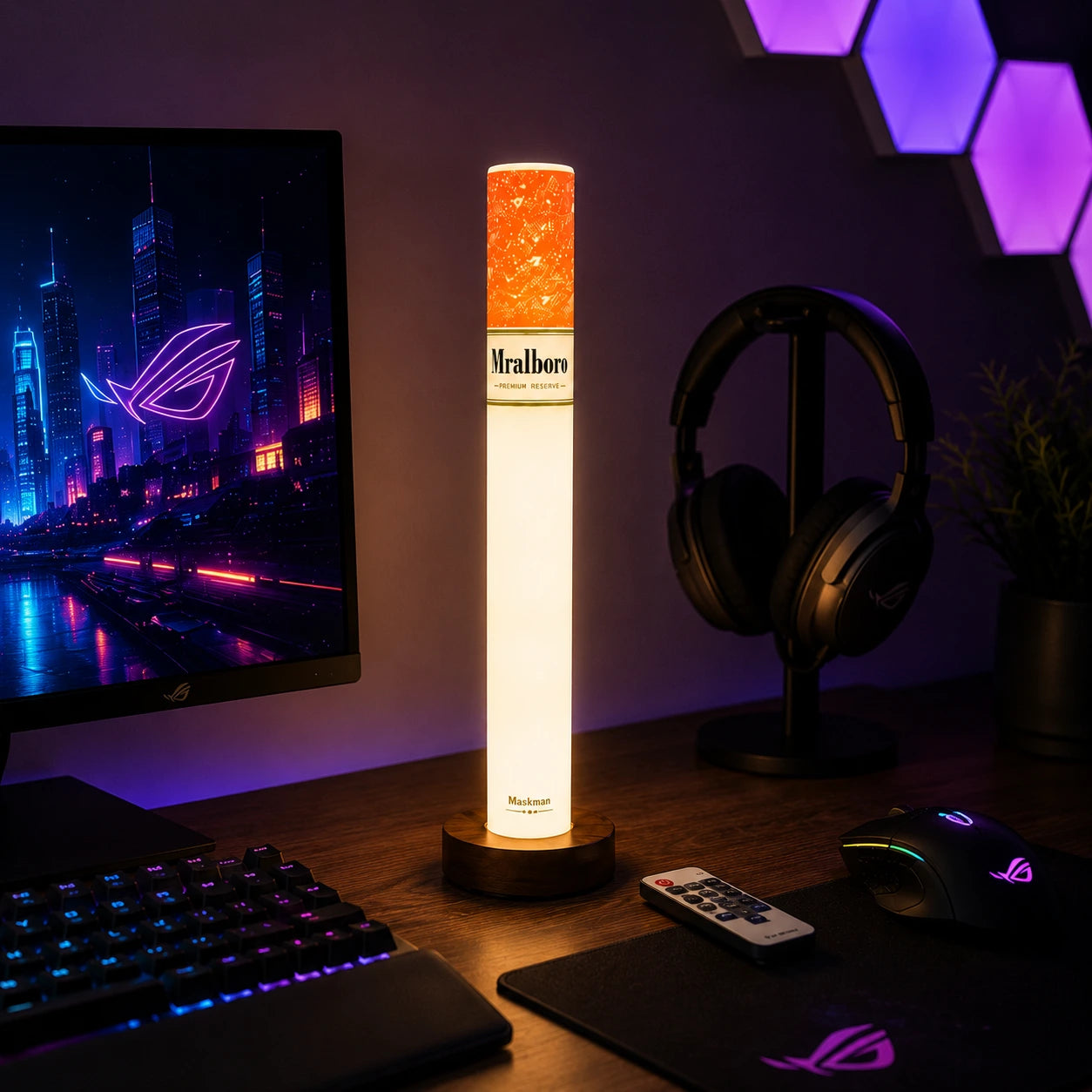 Cigarette LED Lamp with Wireless Remote (35 cm)