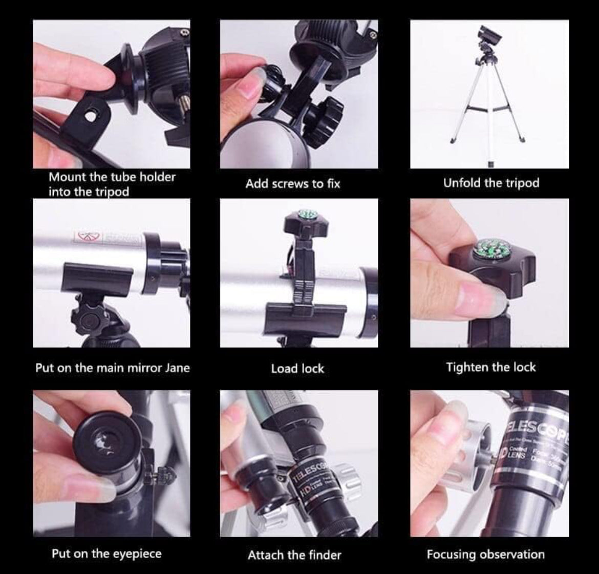 Professional telescope (60x magnification included)