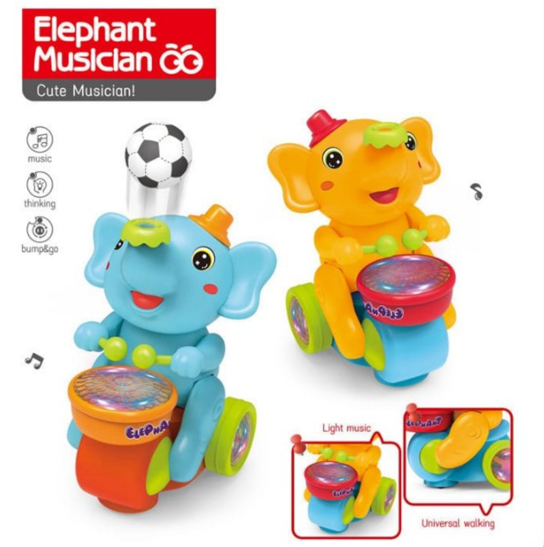 Elephant with flying ball (bestseller)