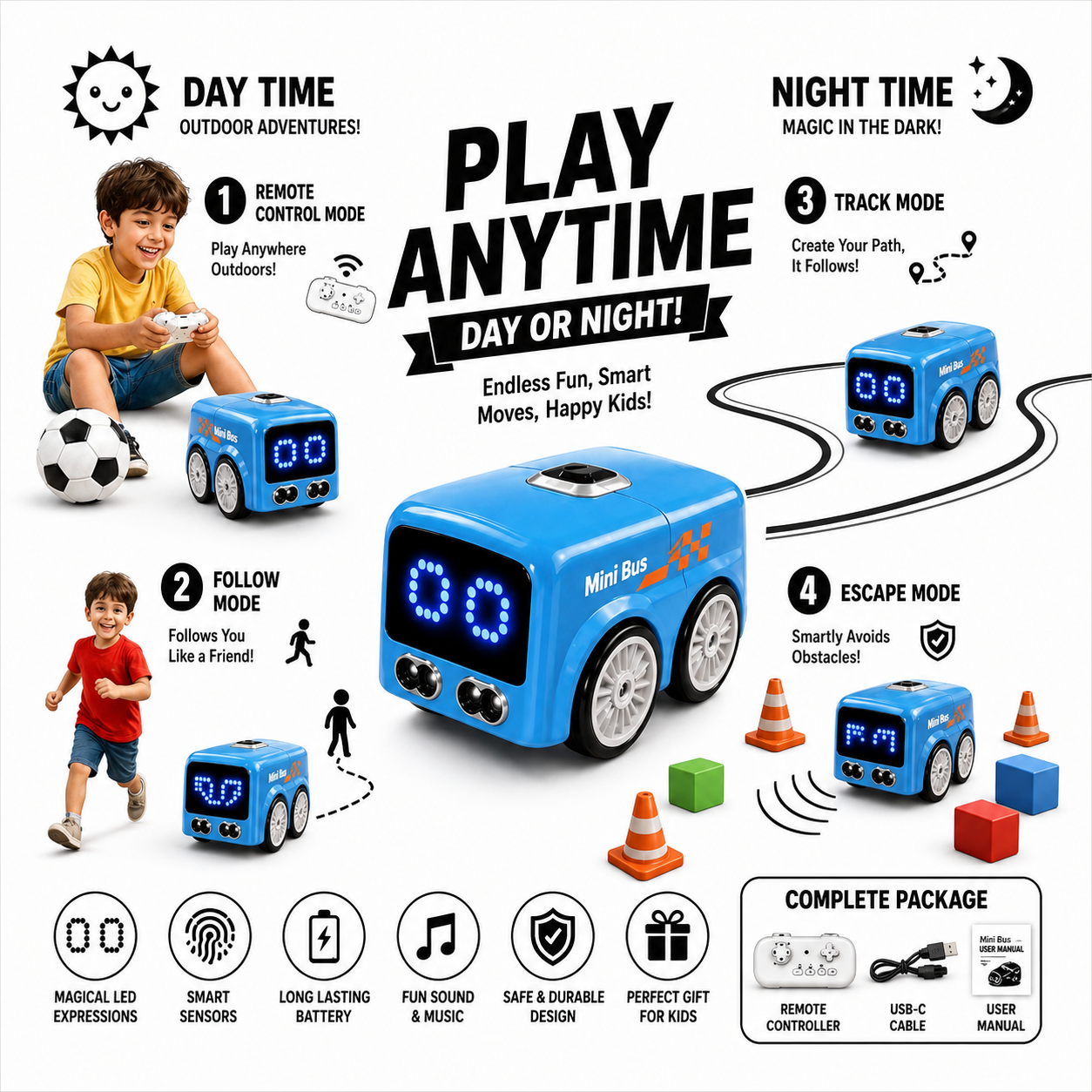 5-in-1 Magic Mini Smart RC Bus