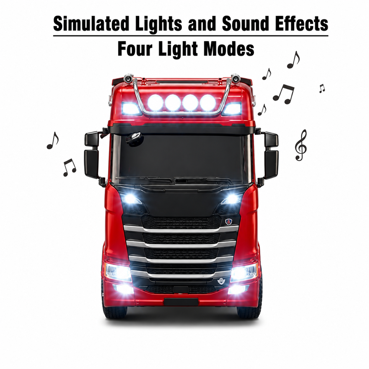 Huina 1501A 1:18 Scania 770 S V8 RC Tractor Truck | 19CH 2.4GHz RTR with LED Lights