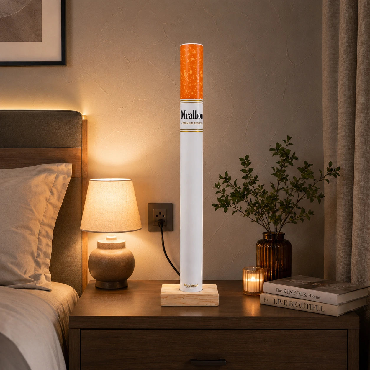 Cigarette LED Lamp with Wireless Remote (35 cm)