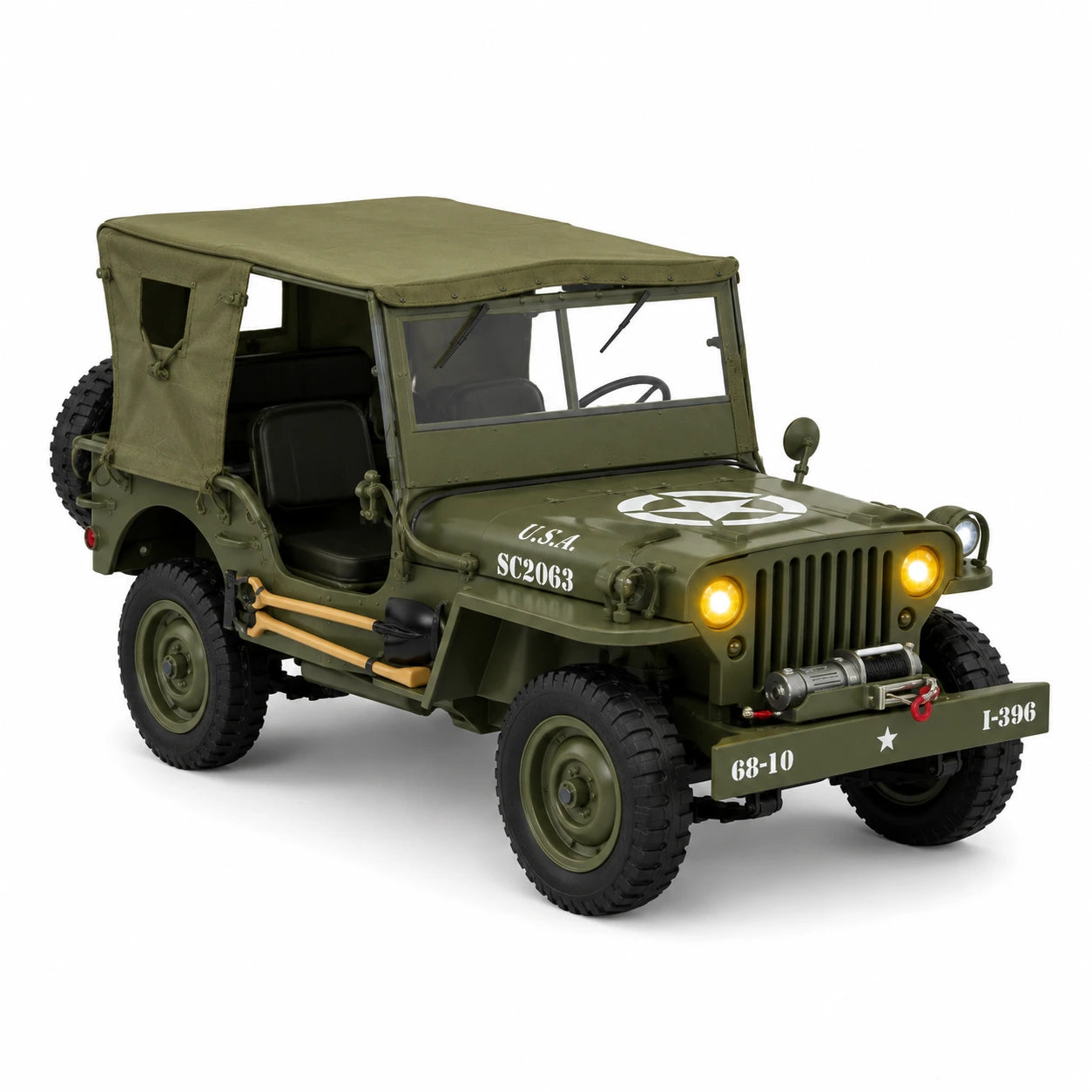 Original Willys Military RC Jeep with Canvas Cover & Winch