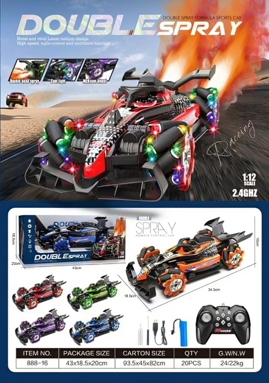 Double spray formula sports car