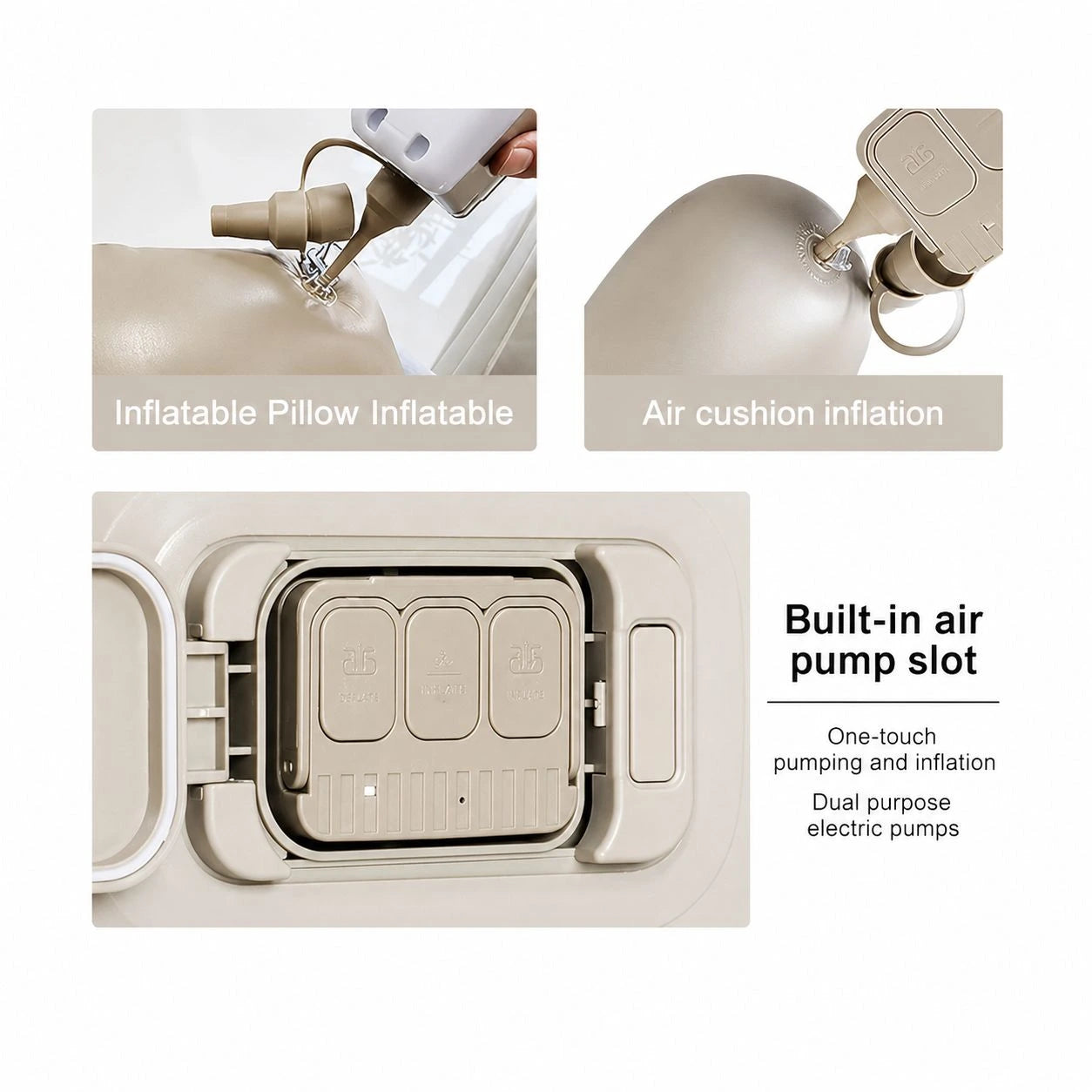 Inflatable Air Bed with Built-in Electric Pump